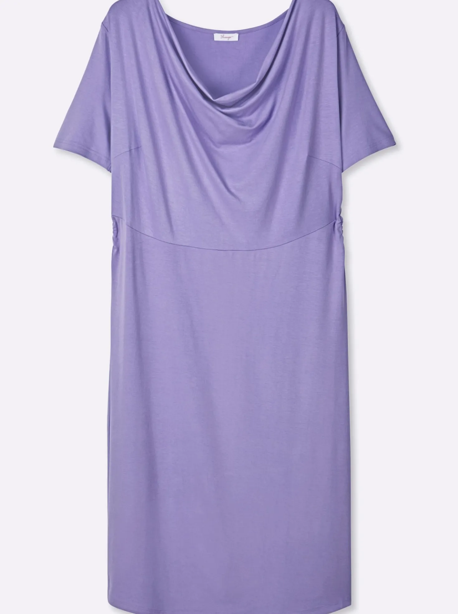 Jerseykleid mit Wasserfall-Ausschnitt