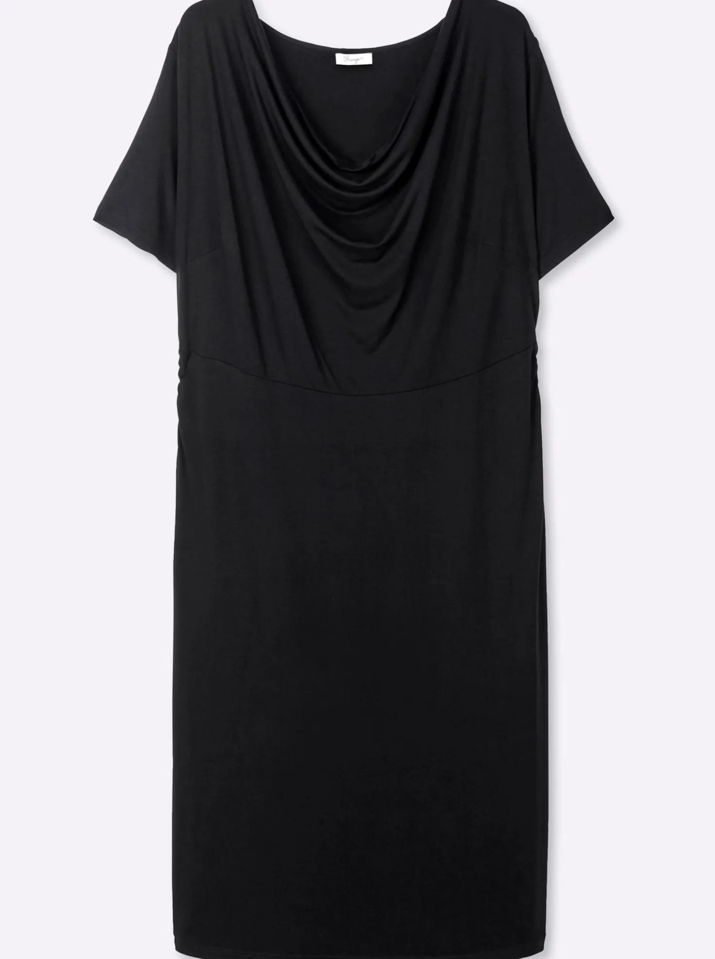 Jerseykleid mit Wasserfall-Ausschnitt