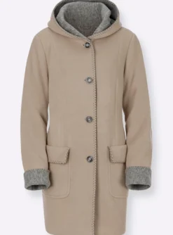 Kapuzenjacke in Woll-Optik