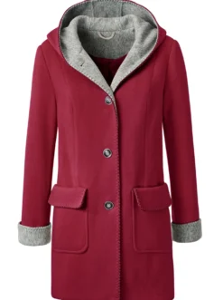 Kapuzenjacke in Woll-Optik
