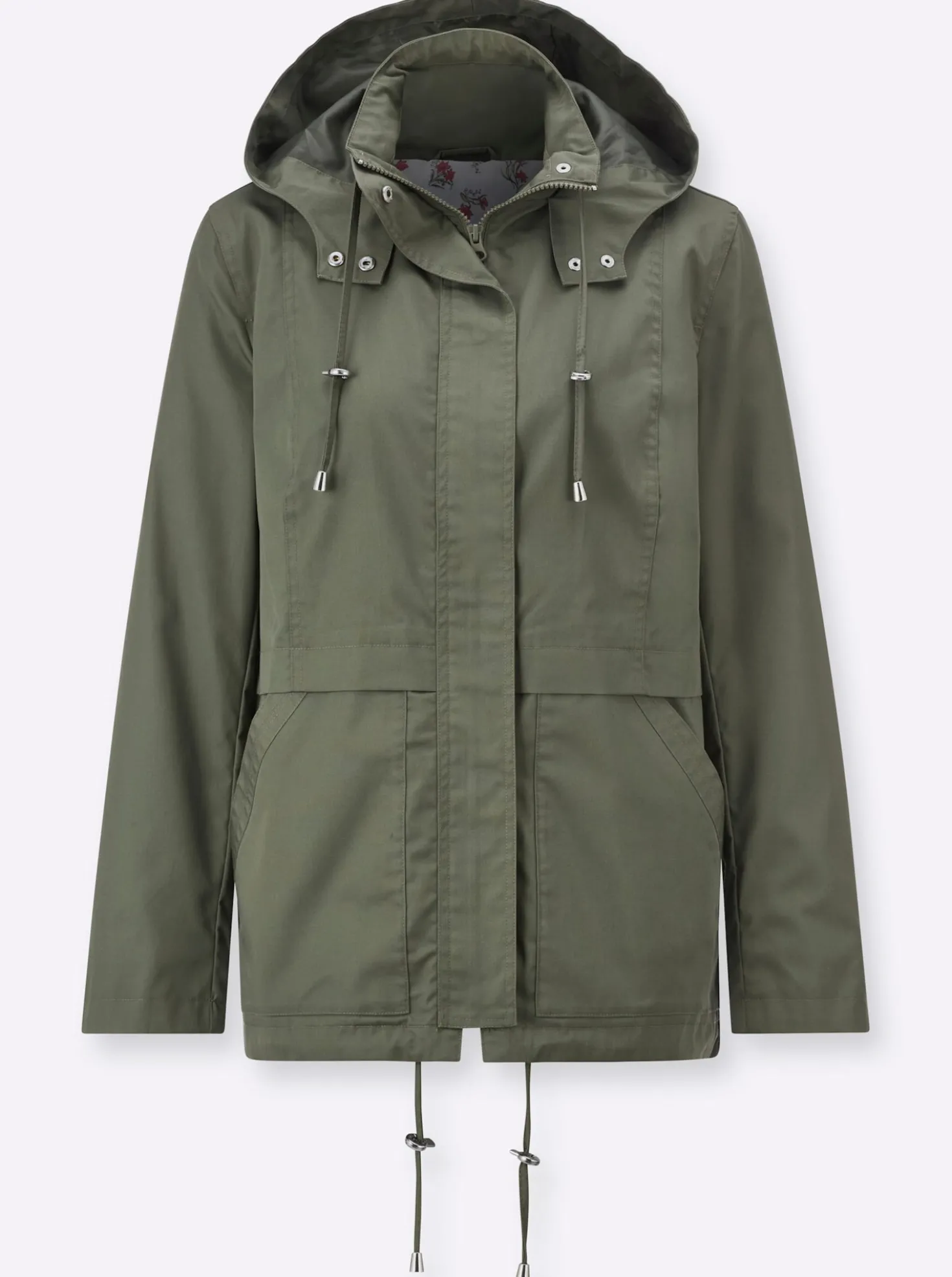 Kapuzenjacke mit Stehkragen