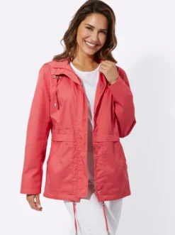Kapuzenjacke mit Stehkragen