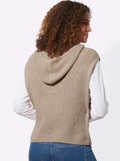 Kapuzenpullover in Poncho-Optik