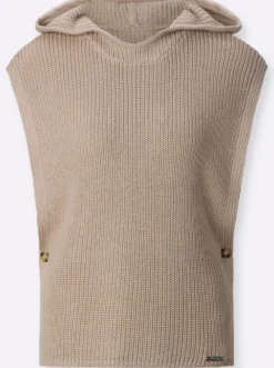 Kapuzenpullover in Poncho-Optik