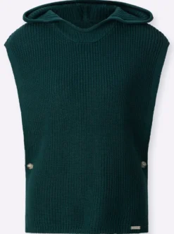 Kapuzenpullover in Poncho-Optik