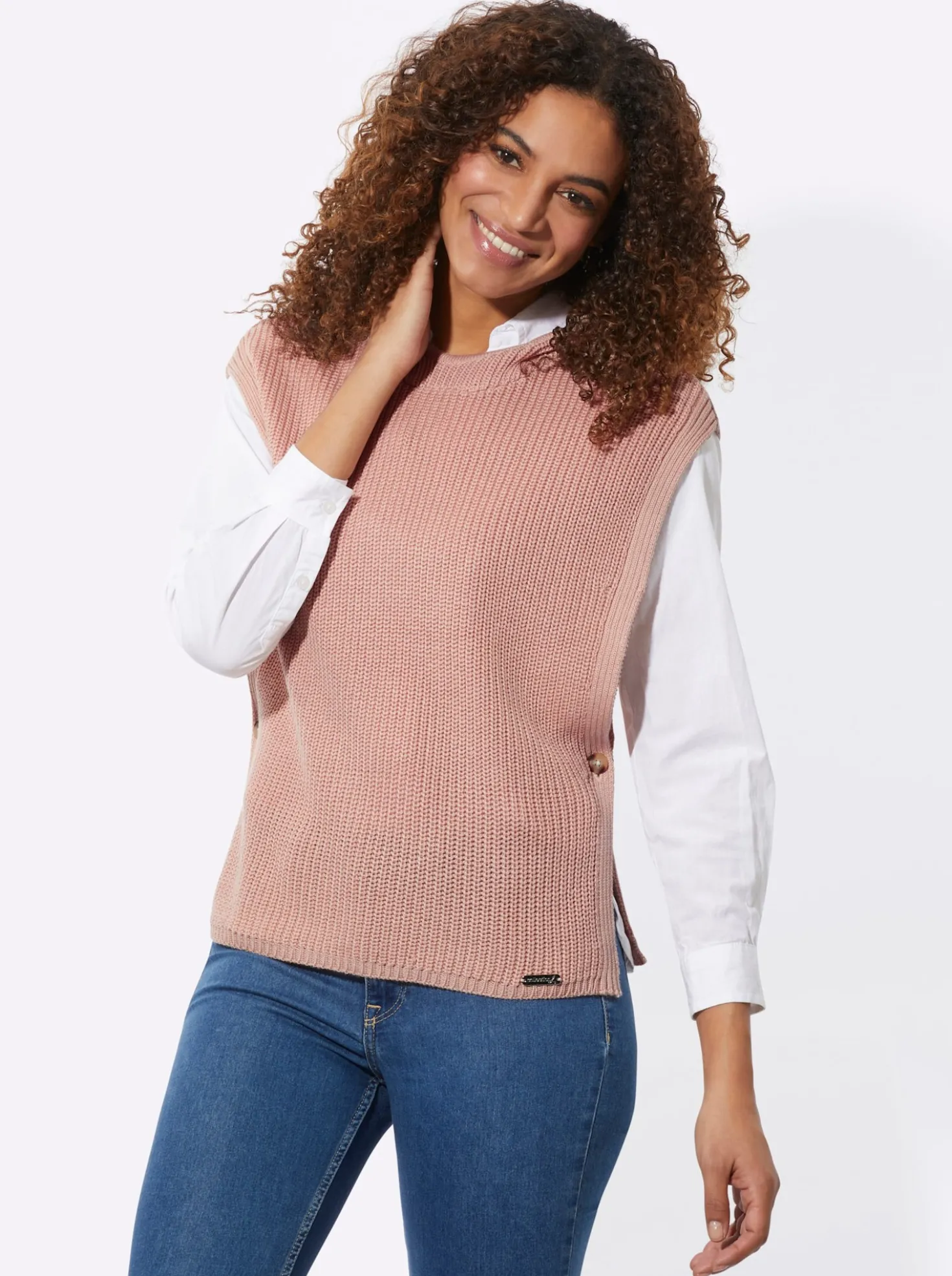 Kapuzenpullover in Poncho-Optik