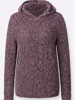 Kapuzenpullover in Ripp-Optik