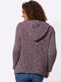 Kapuzenpullover in Ripp-Optik