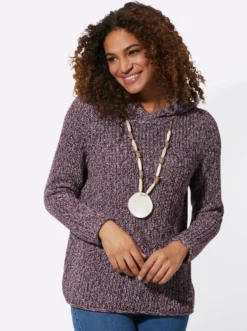 Kapuzenpullover in Ripp-Optik