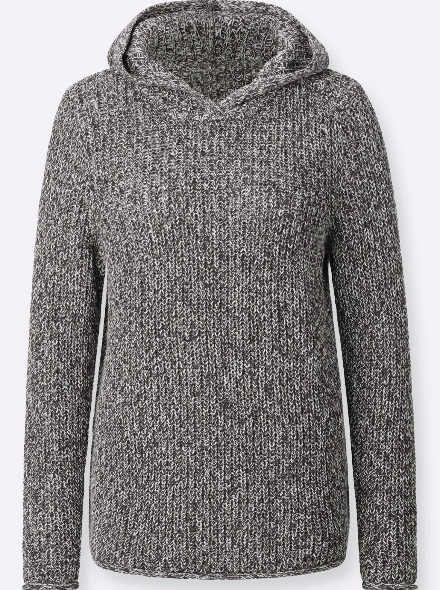 Kapuzenpullover in Ripp-Optik