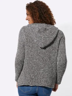 Kapuzenpullover in Ripp-Optik