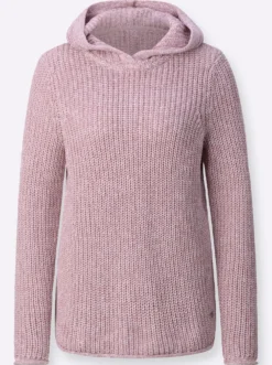 Kapuzenpullover in Ripp-Optik