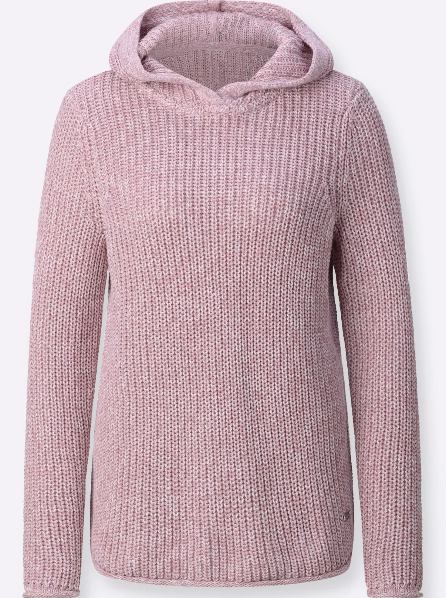 Kapuzenpullover in Ripp-Optik
