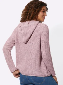 Kapuzenpullover in Ripp-Optik