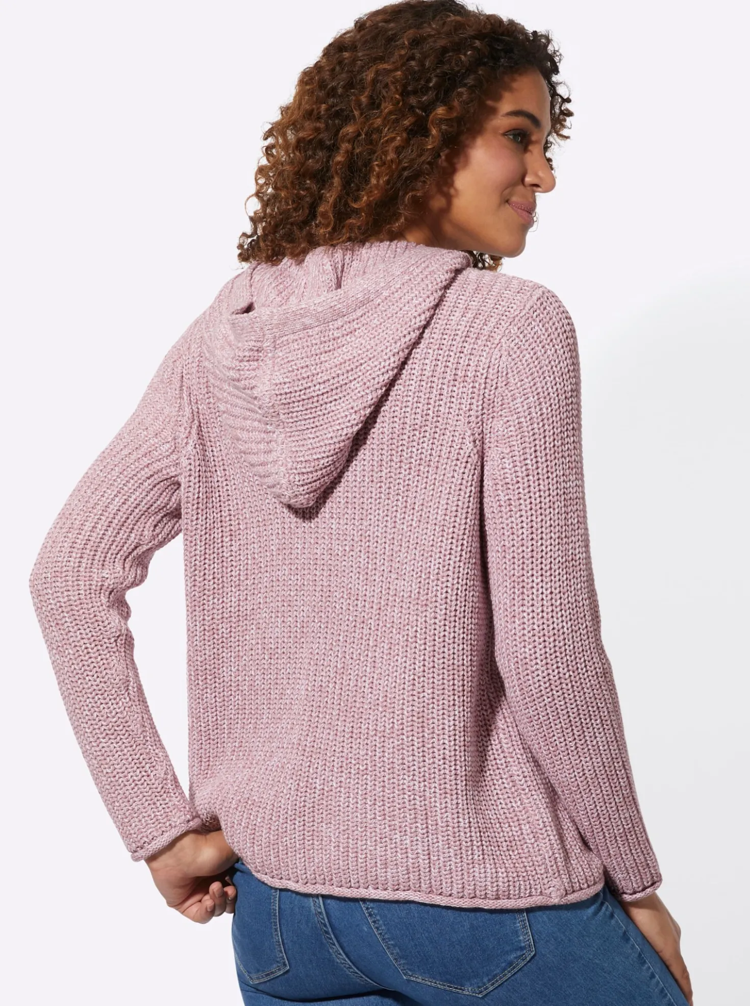 Kapuzenpullover in Ripp-Optik