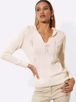 Kapuzenpullover mit Ketten-Deko