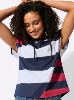 Kapuzenshirt mit überschnittenen Schultern