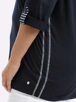 Kapuzenshirt mit Streifen-Details