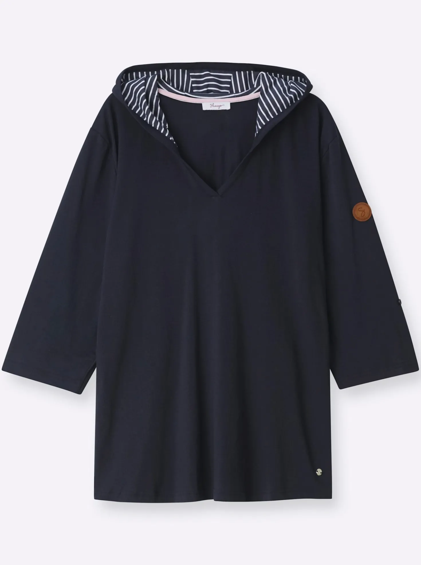 Kapuzenshirt mit Streifen-Details