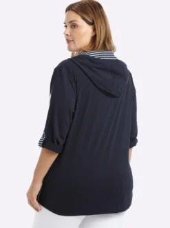 Kapuzenshirt mit Streifen-Details