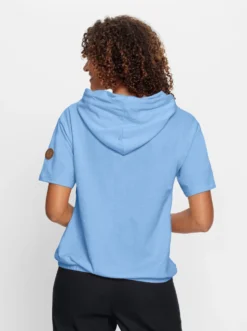 Kapuzensweatshirt mit elastischem Saum