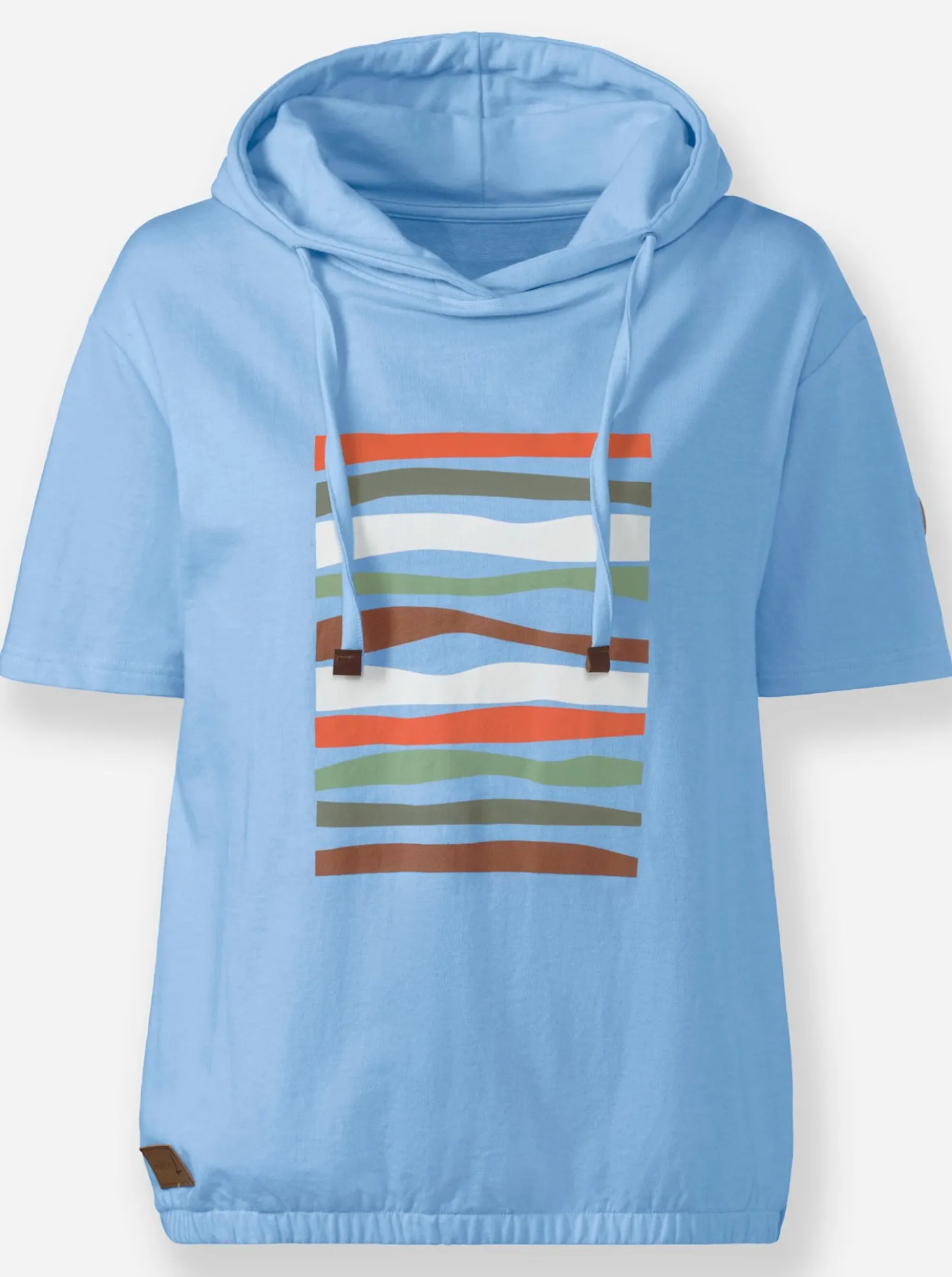 Kapuzensweatshirt mit elastischem Saum