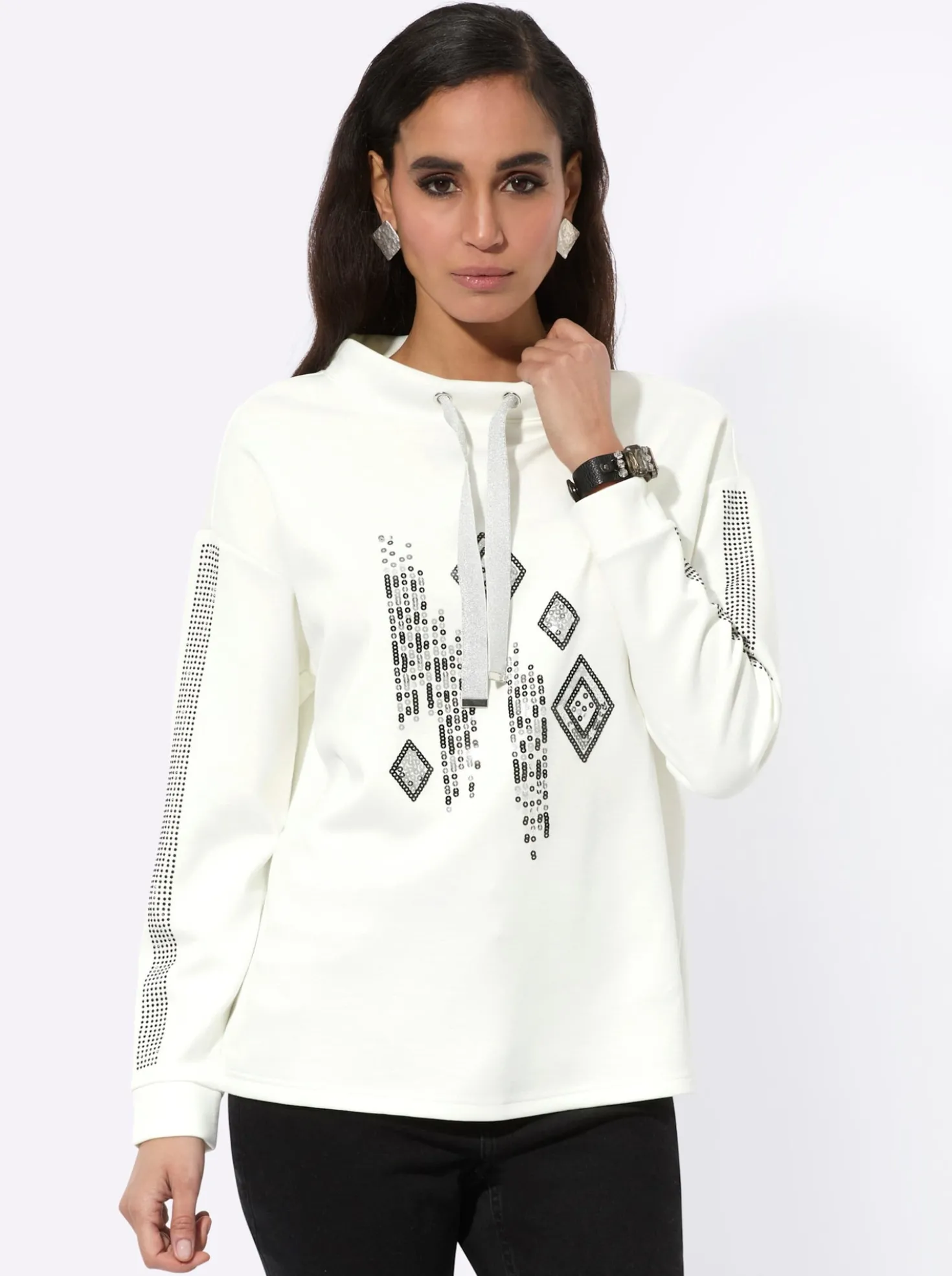 Kapuzensweatshirt mit hochwertigem Modal