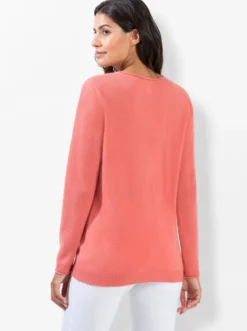 Kaschmirpullover mit Rollkanten