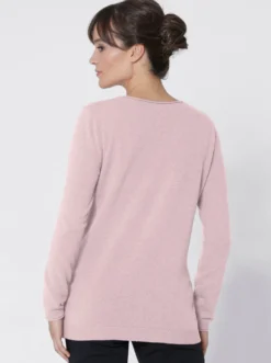 Kaschmirpullover mit Rollkanten