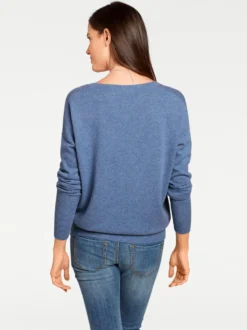 Kaschmirpullover mit V-Ausschnitt