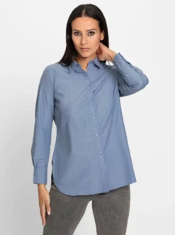 Klassische Bluse im Baumwoll-Mix