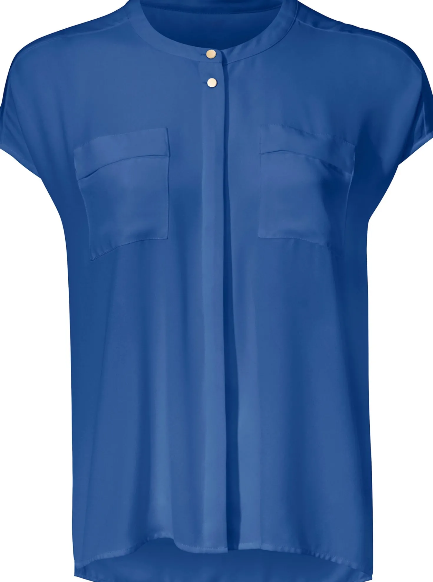 Kurzarm-Bluse in Oversize-Passform
