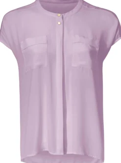 Kurzarm-Bluse in Oversize-Passform