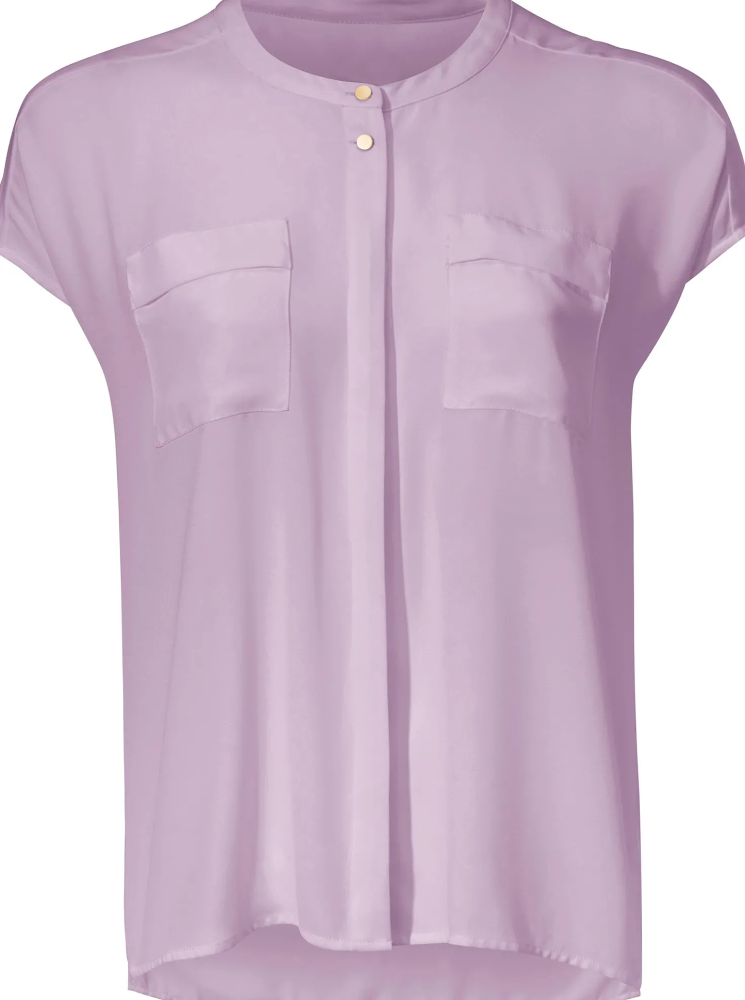 Kurzarm-Bluse in Oversize-Passform