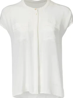 Kurzarm-Bluse in Oversize-Passform