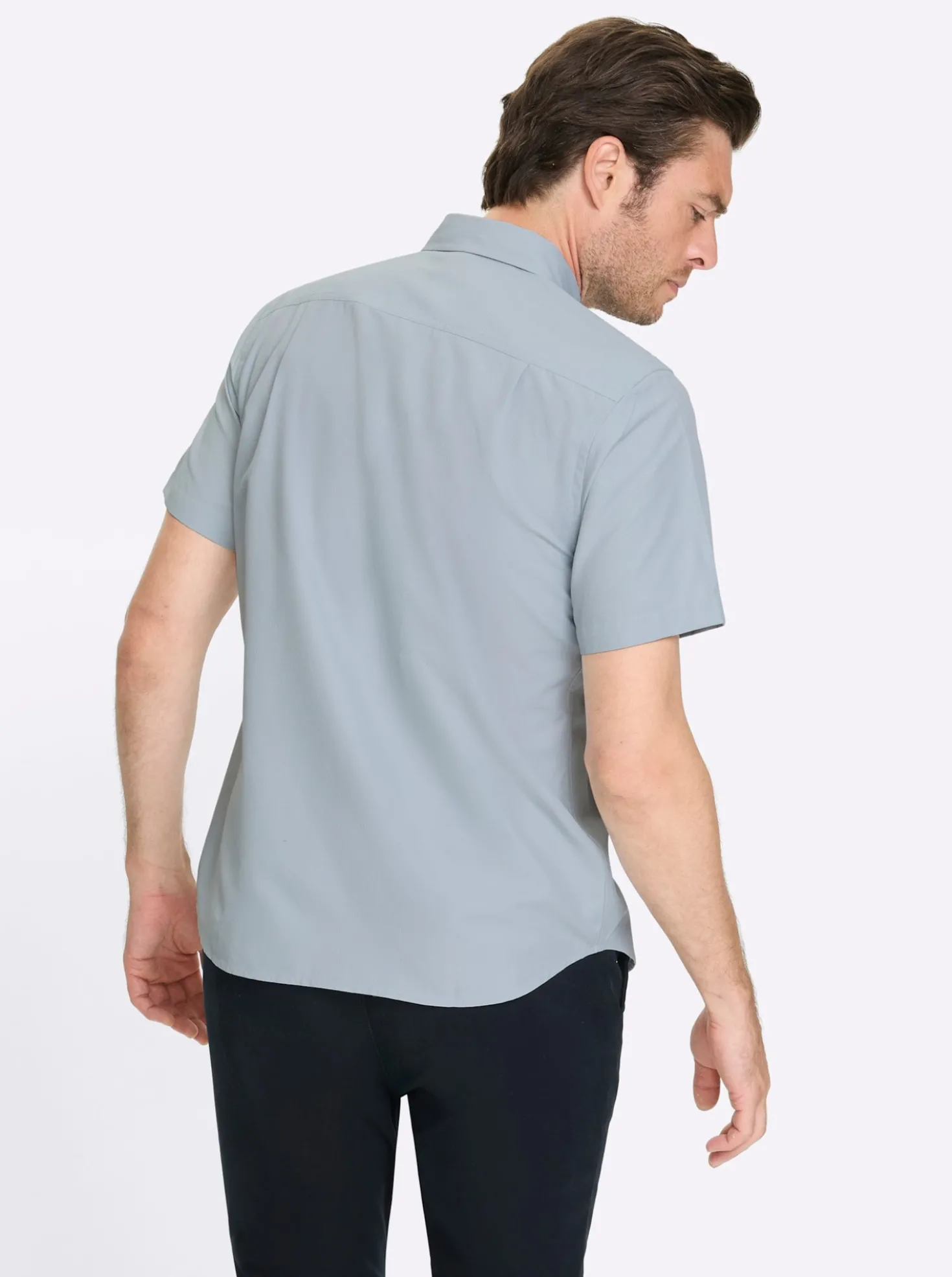 Kurzarmhemd mit Button-down-Kragen