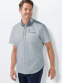 Kurzarmhemd mit Button-down-Kragen