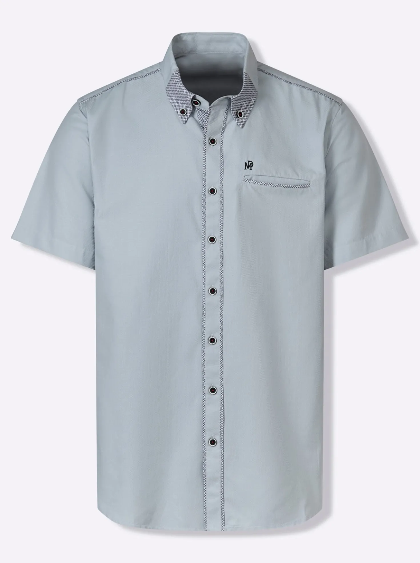 Kurzarmhemd mit Button-down-Kragen
