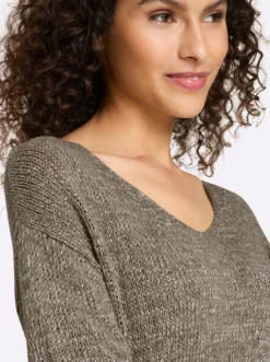 Kurzarmpullover mit Pailletten
