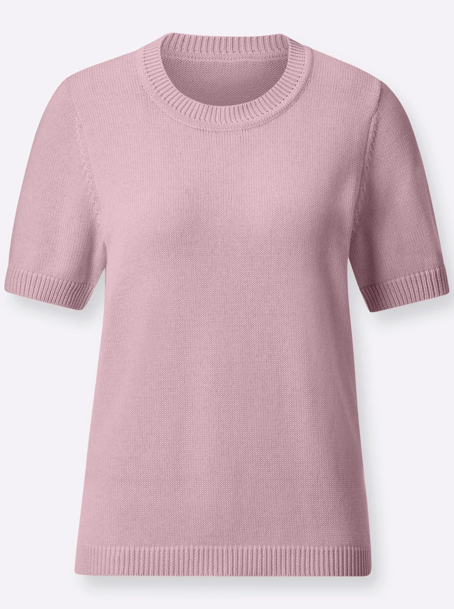 Kurzarmpullover mit Rippabschlüssen