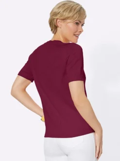 Kurzarmpullover mit Rippabschlüssen
