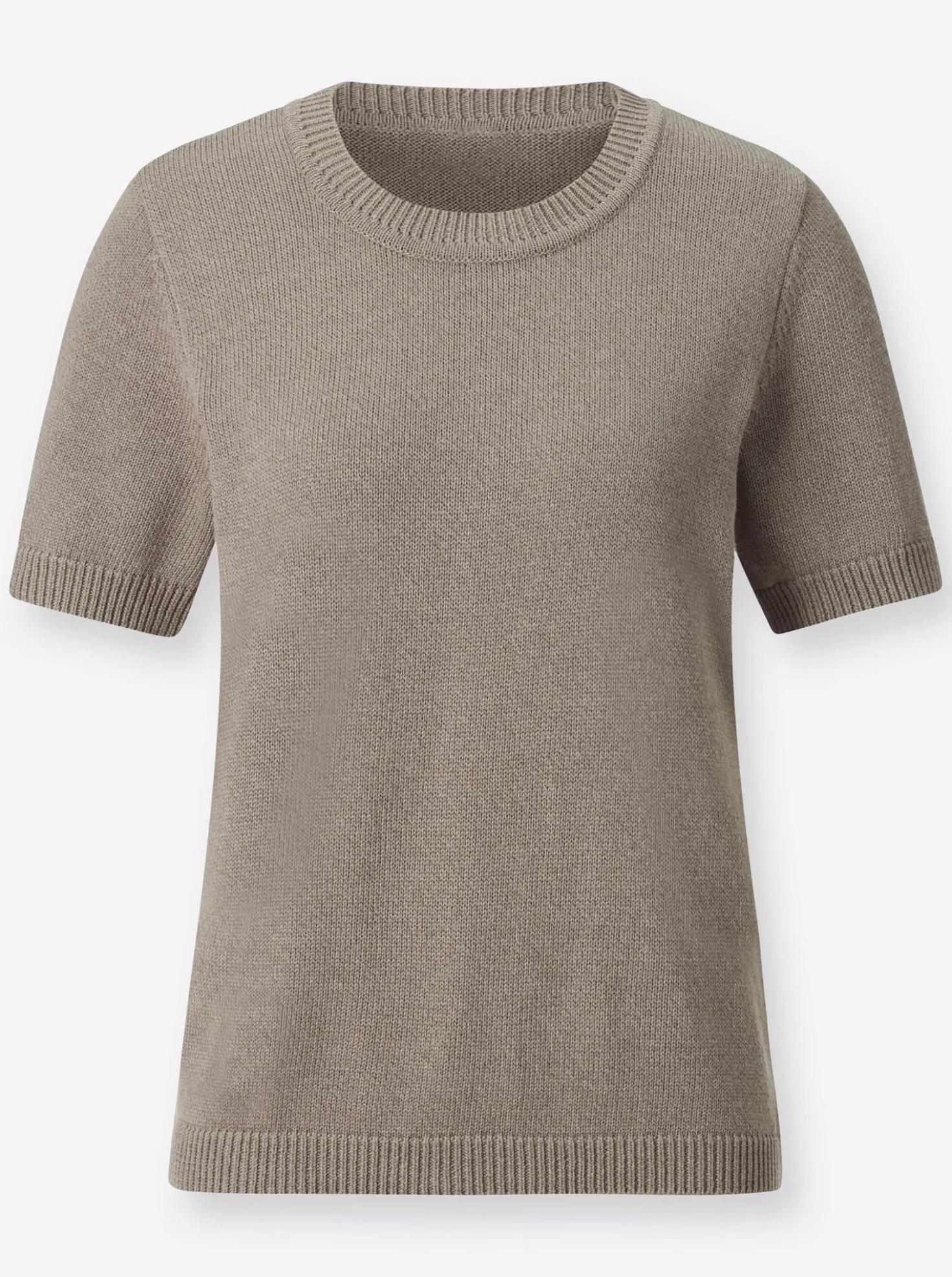 Kurzarmpullover mit Rippabschlüssen