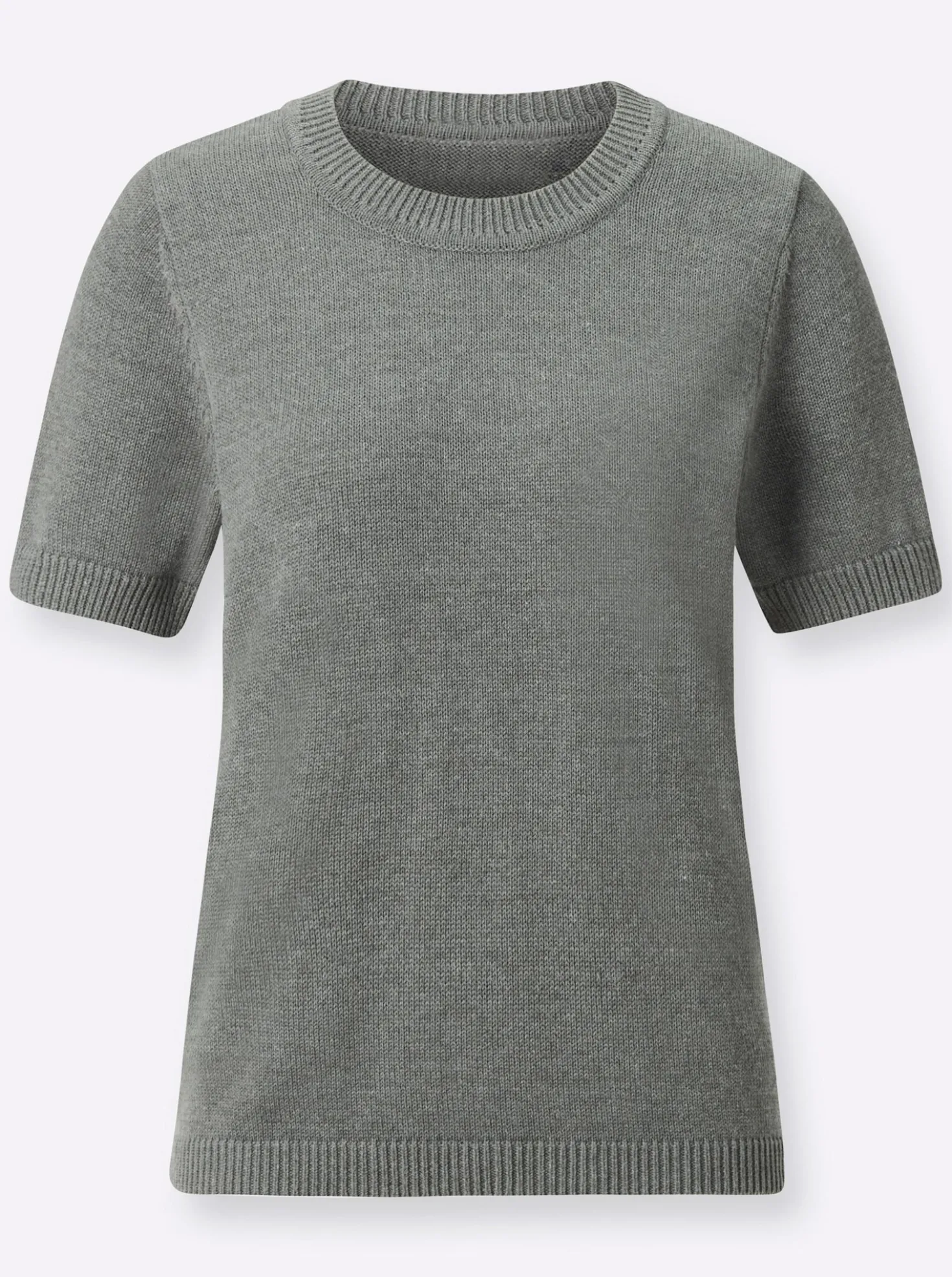 Kurzarmpullover mit Rippabschlüssen