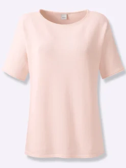 Kurzarmpullover mit Rollkanten