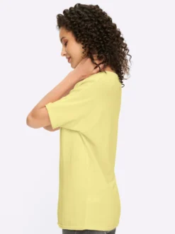 Kurzarmpullover mit Rollkanten