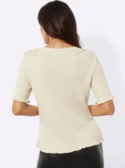 Kurzarmpullover mit Viskose
