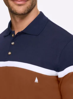 Kurzarmshirt aus Baumwolle. Colour Blocking