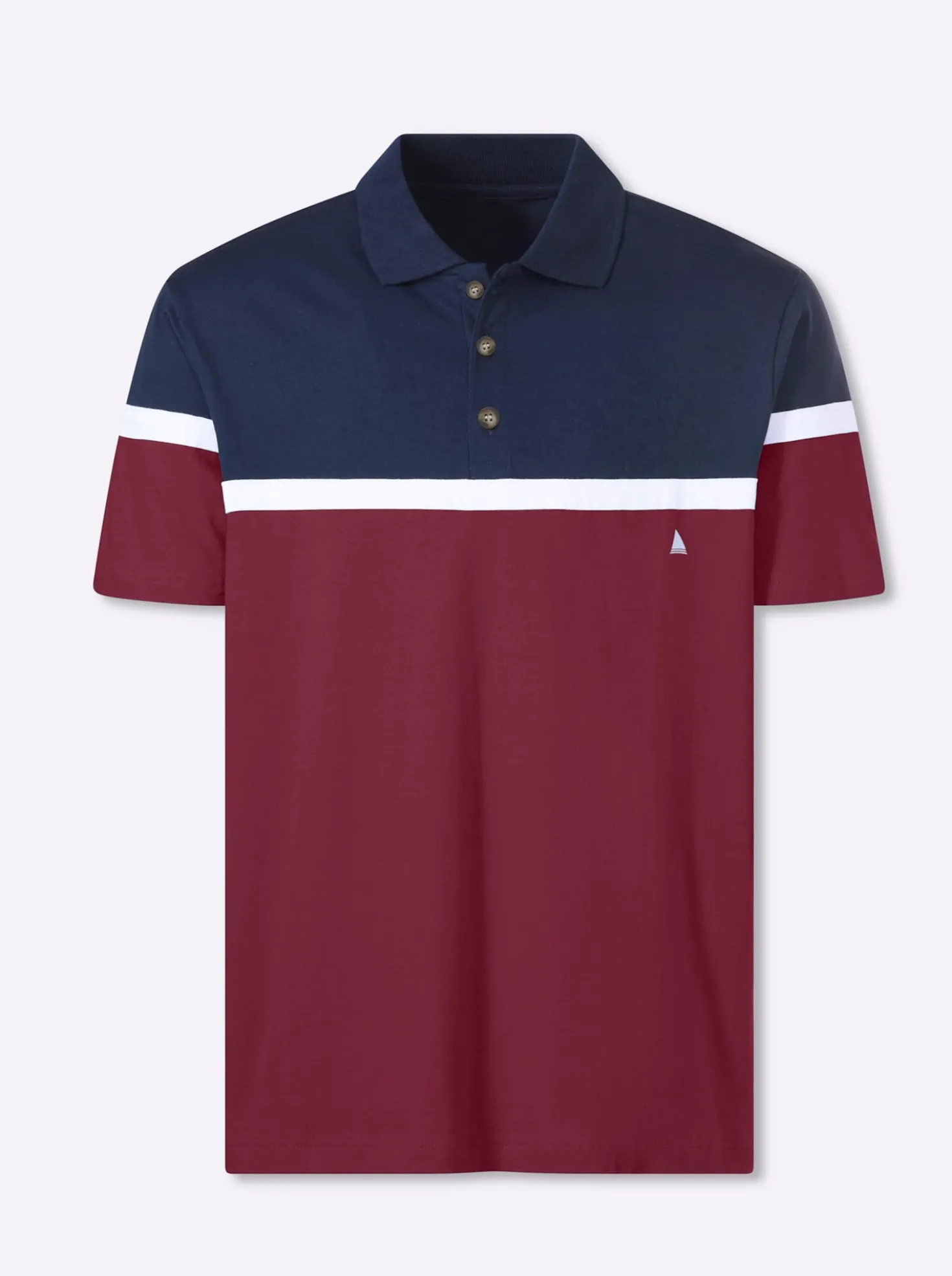 Kurzarmshirt aus Baumwolle. Colour Blocking