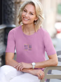Kurzarmshirt aus reiner Baumwolle