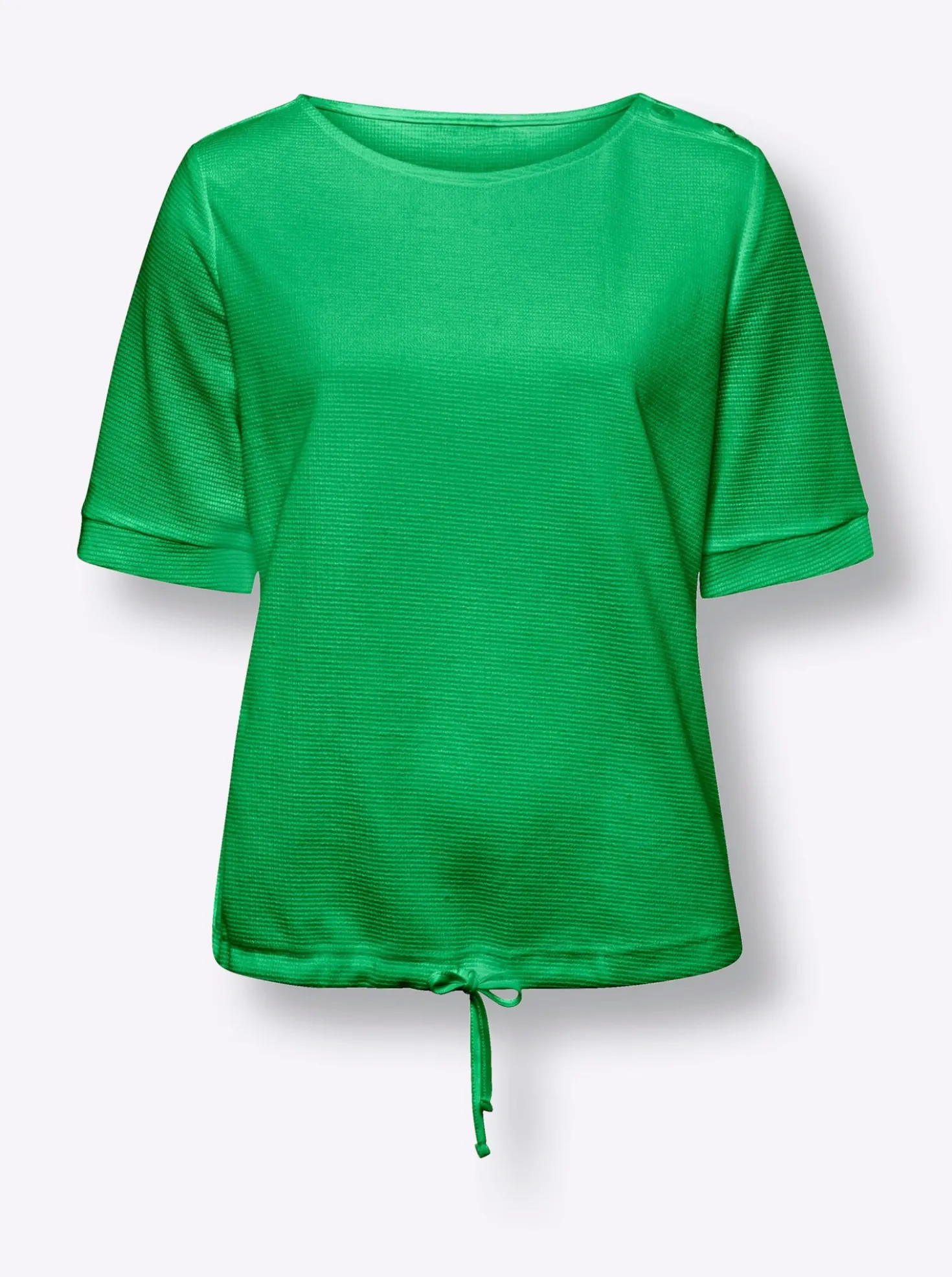 Kurzarmshirt aus Strukturware